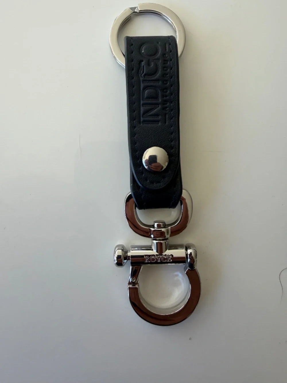 ** ROYCE New York -  VALET SNAP LEATHER KEY CHAIN - Brand New!